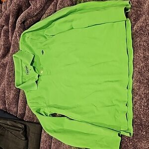Boys Crewcuts J Crew everyday bright green polo 10 excellent!